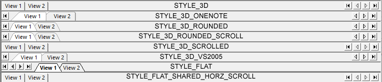 MFC Tab Control Styles