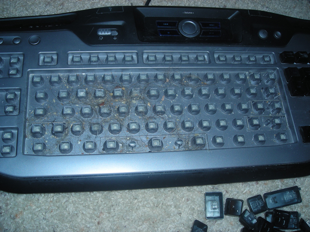 A dirty dirty keyboard