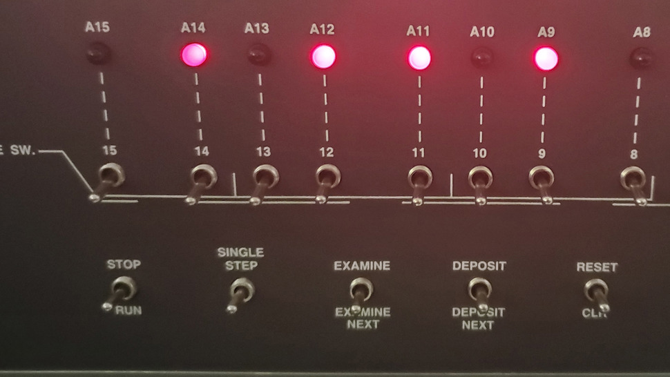 Front panel when running an address loop